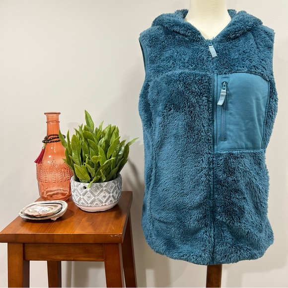 Columbia Jackets & Blazers - Columbia Blue Sherpa Fleece Vest Size Medium